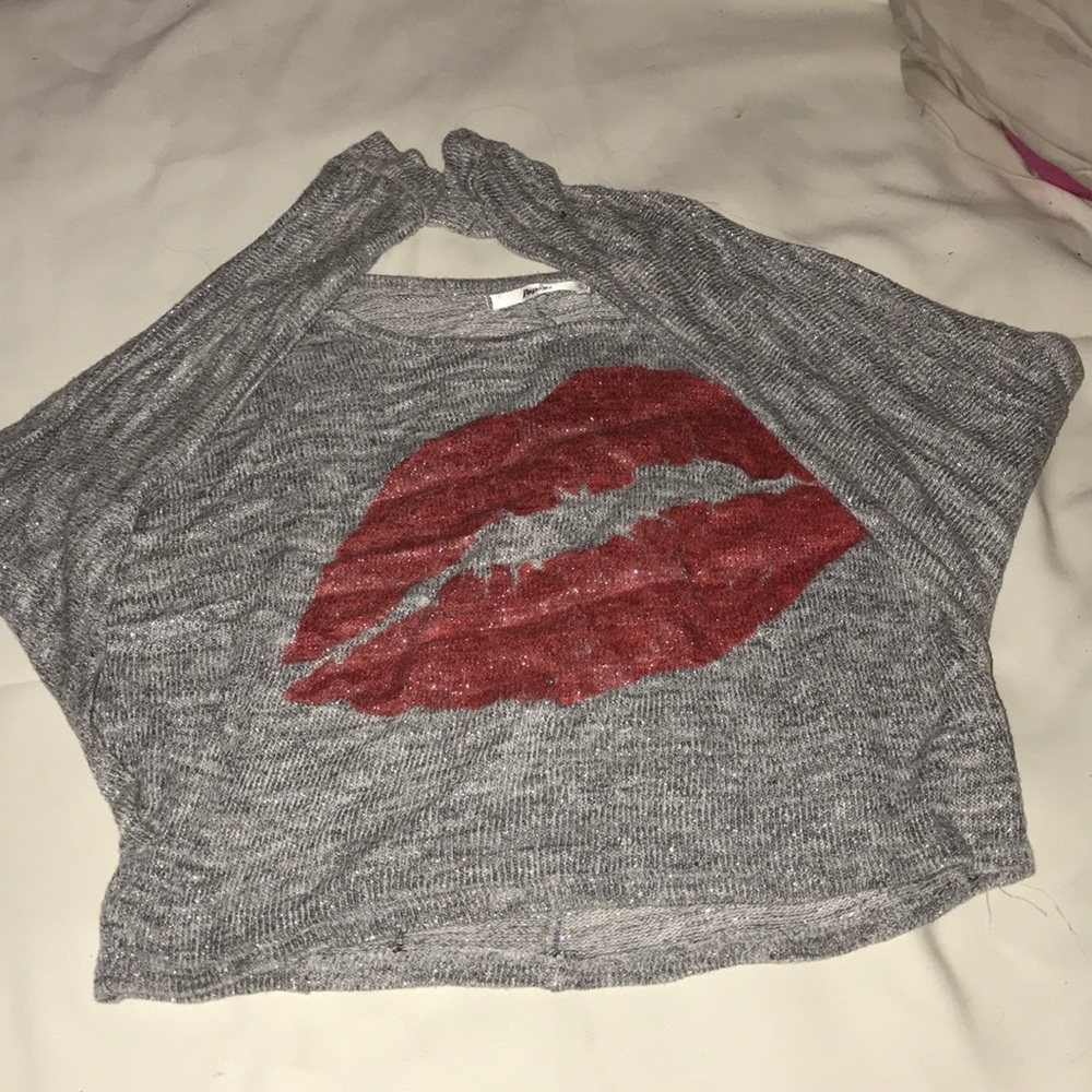 Papaya long sleeve crop top